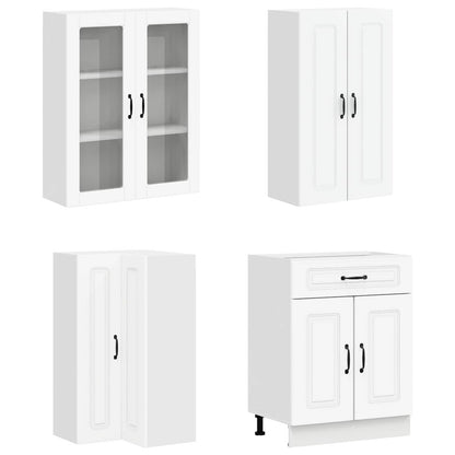 Kitchen Unit KALMAR 8 pcs White Engineered Wood