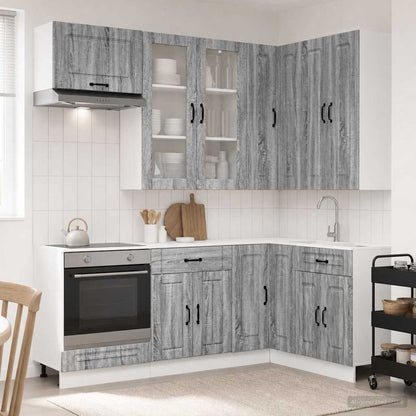 Kitchen Unit KALMAR 8 pcs Grey Sonoma Engineered Wood