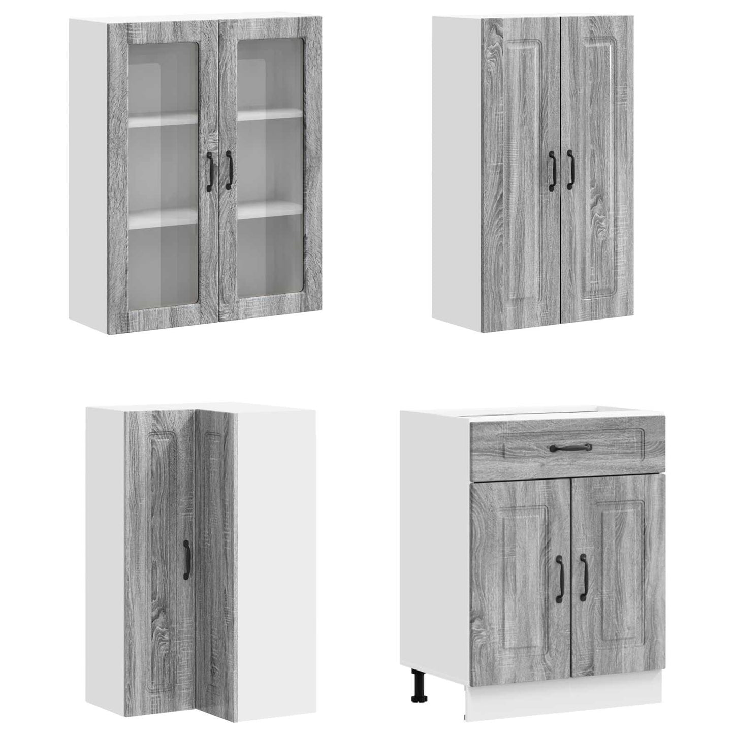 Kitchen Unit KALMAR 8 pcs Grey Sonoma Engineered Wood