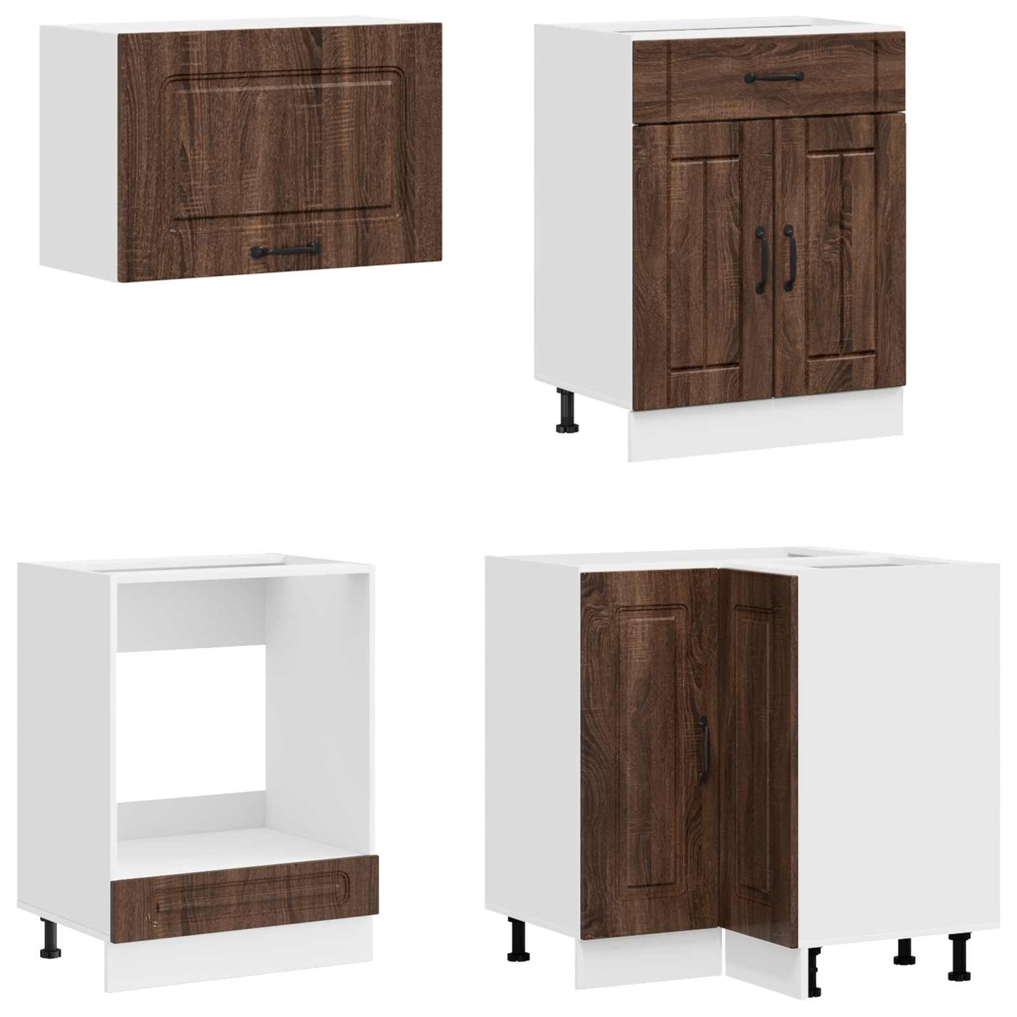 Kitchen Unit KALMAR 8 pcs Brown Oak Engineered Wood