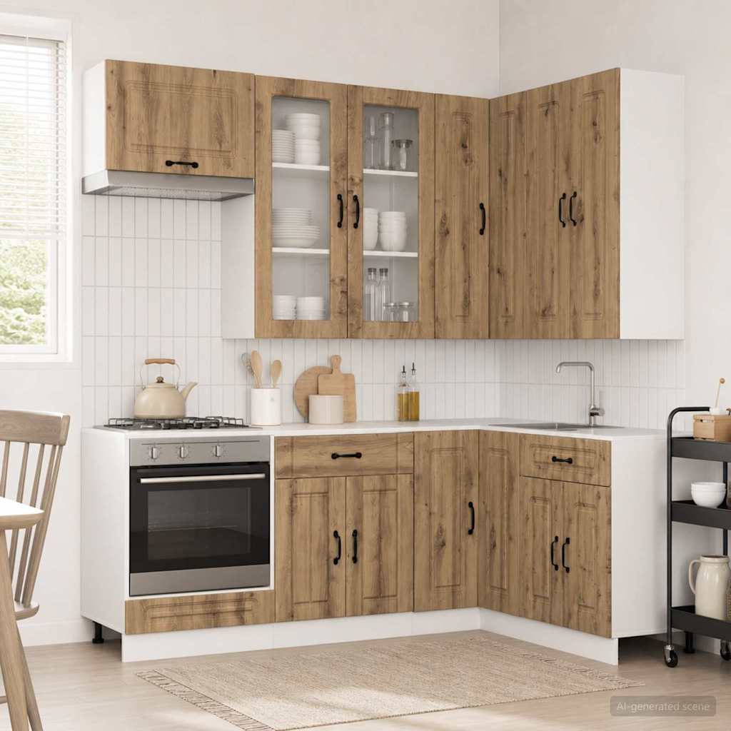 Kitchen Unit KALMAR 8 pcs Artisan Oak Engineered Wood