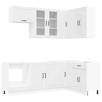Kitchen Unit LUCCA 8 pcs High Gloss White Engineered Wood