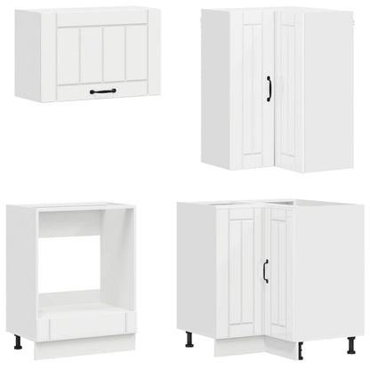 Kitchen Unit LUCCA 8 pcs High Gloss White Engineered Wood