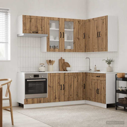 Kitchen Unit LUCCA 8 pcs Artisan Oak Engineered Wood