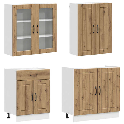 Kitchen Unit LUCCA 8 pcs Artisan Oak Engineered Wood