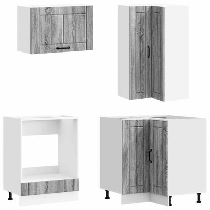 Kitchen Unit LUCCA 8 pcs Grey Sonoma Engineered Wood