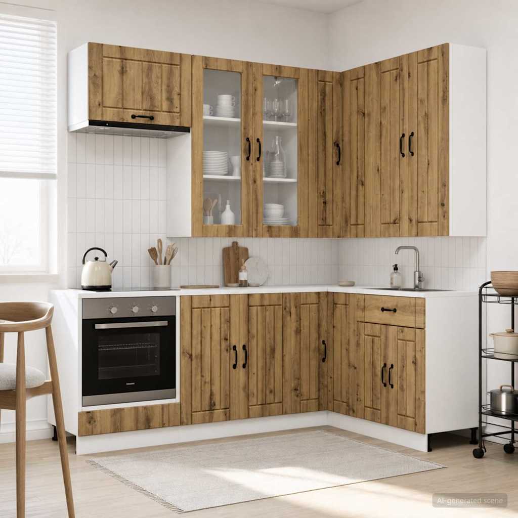 Kitchen Unit LUCCA 8 pcs Artisan Oak Engineered Wood
