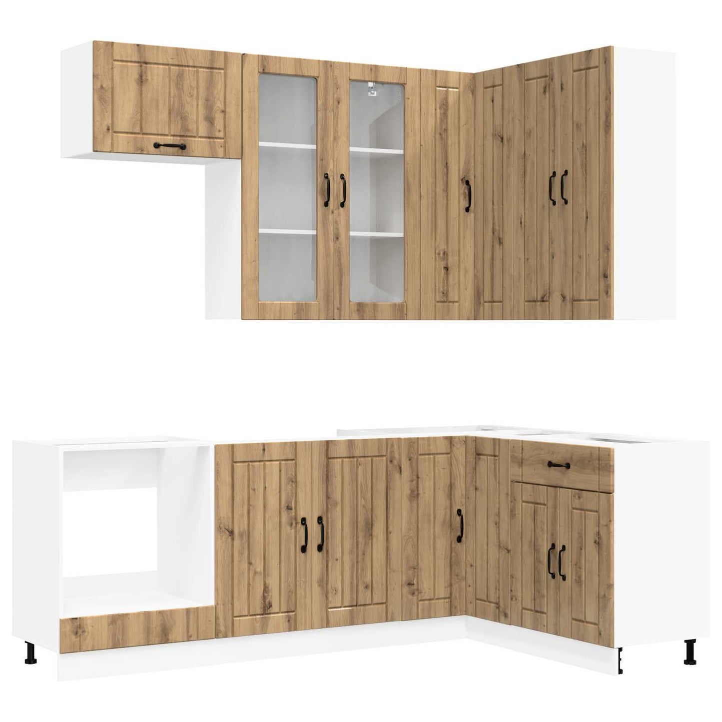 Kitchen Unit LUCCA 8 pcs Artisan Oak Engineered Wood