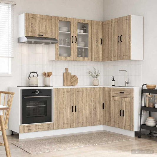 Kitchen Unit PORTO 8 pcs Sonoma Oak Engineered Wood