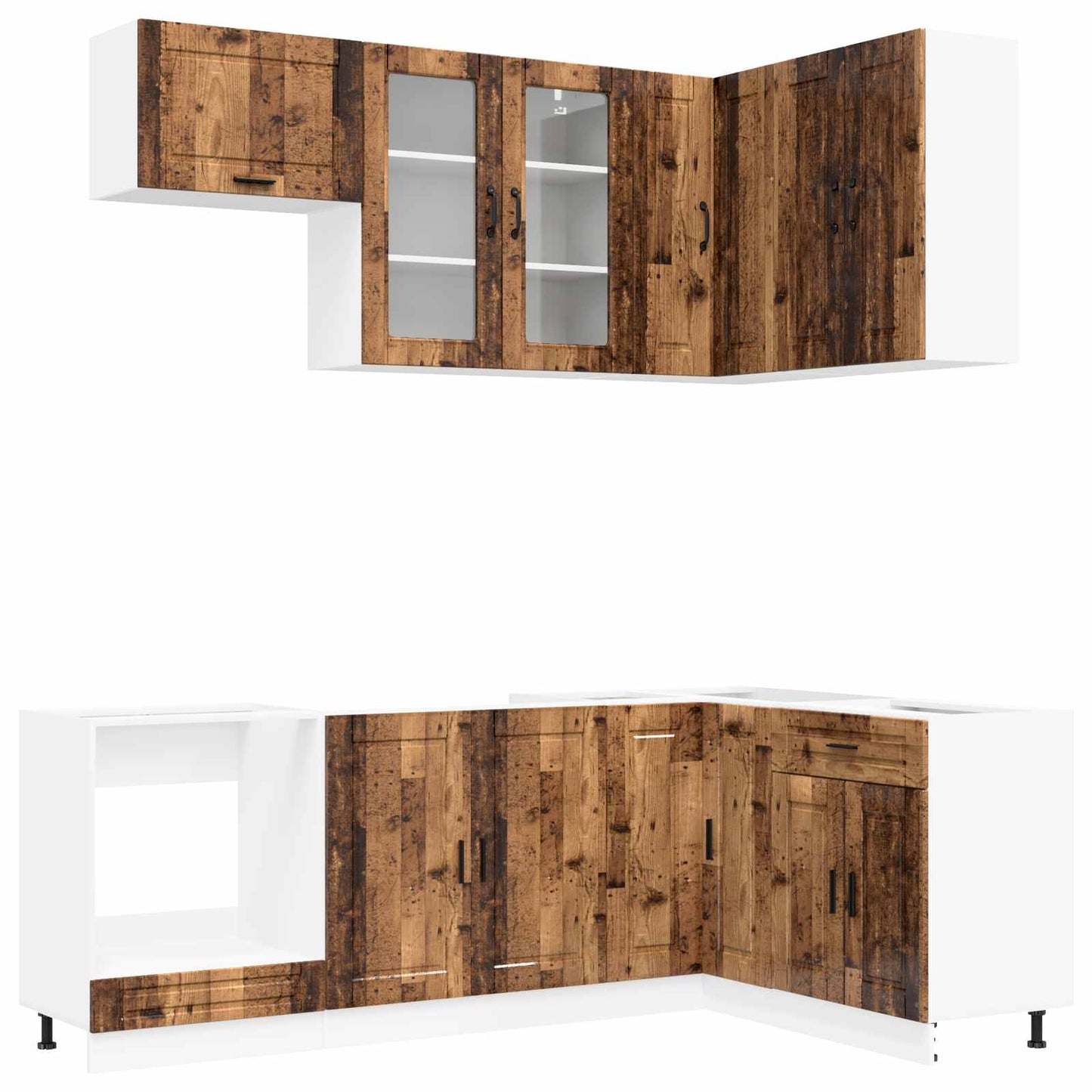 Kitchen Unit PORTO 8 pcs Old Wood Engineered Wood