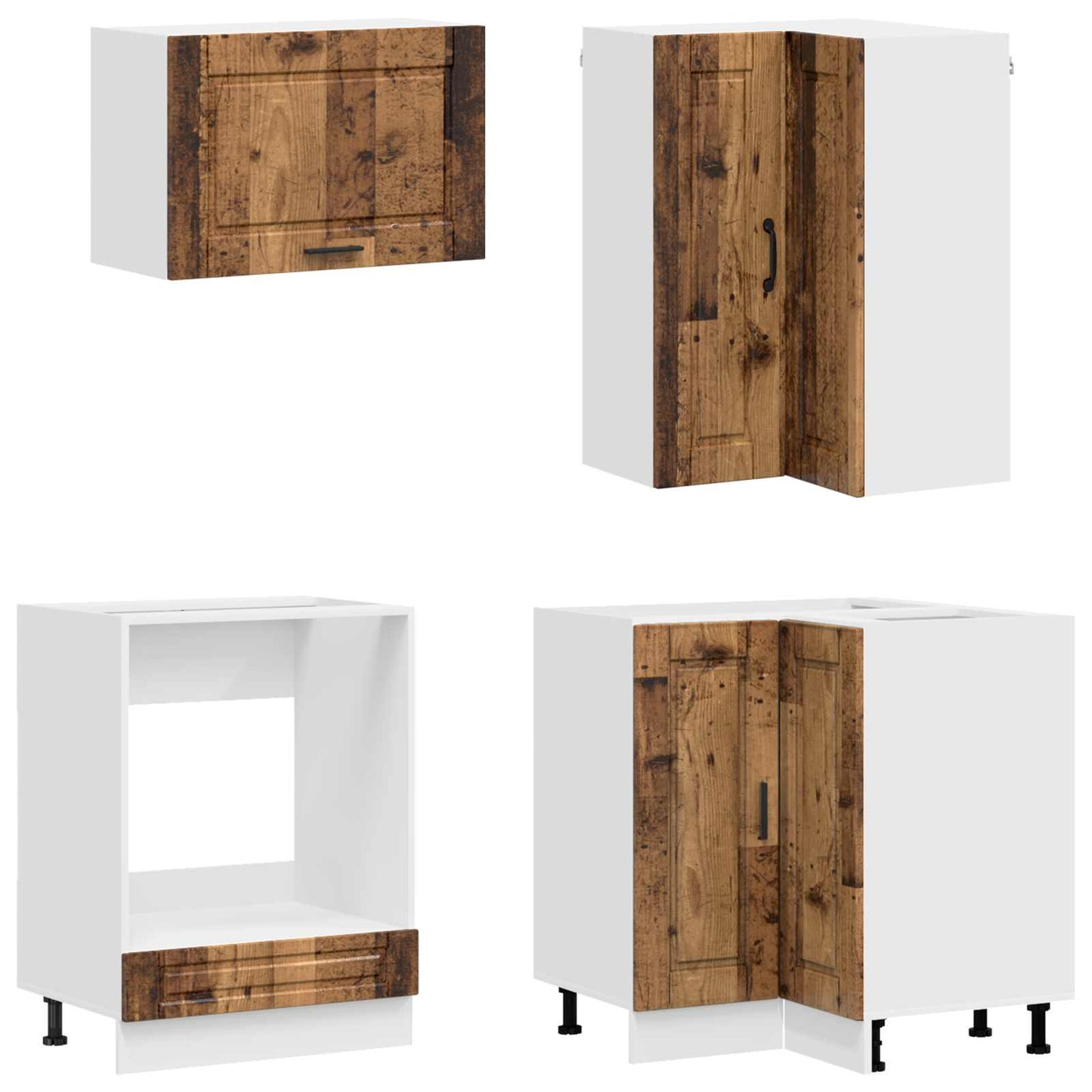 Kitchen Unit PORTO 8 pcs Old Wood Engineered Wood