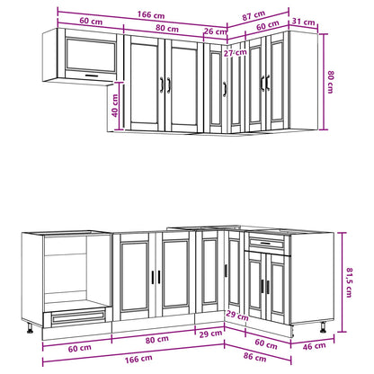 Kitchen Unit PORTO 8 pcs Artisan Oak Engineered Wood