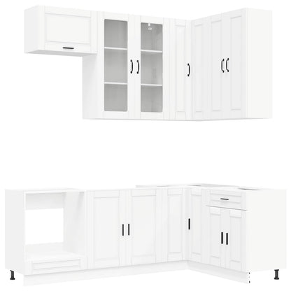 Kitchen Unit PORTO 8 pcs White Engineered Wood