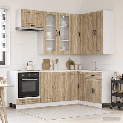 Kitchen Unit PORTO 8 pcs Sonoma Oak Engineered Wood
