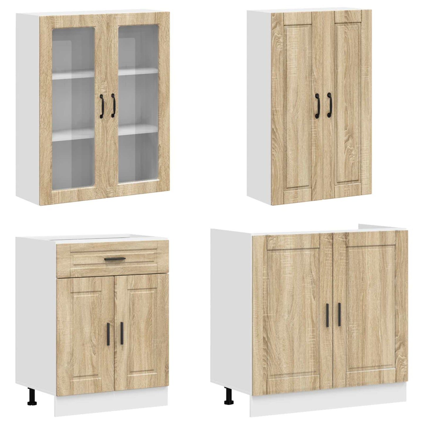 Kitchen Unit PORTO 8 pcs Sonoma Oak Engineered Wood