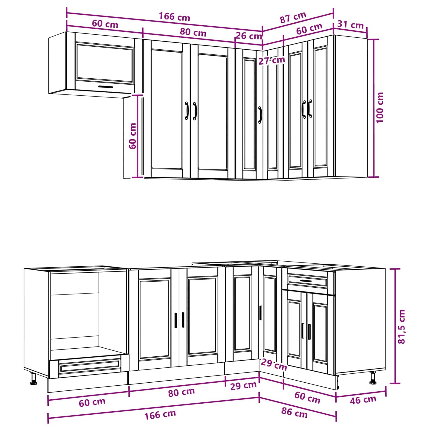 Kitchen Unit PORTO 8 pcs Sonoma Oak Engineered Wood