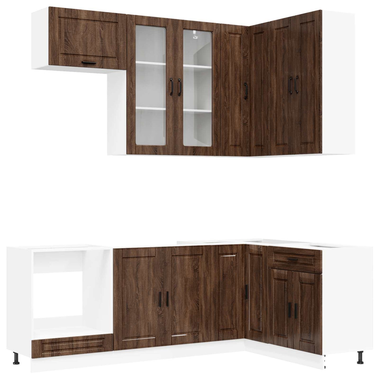 Kitchen Unit PORTO 8 pcs Brown Oak Engineered Wood
