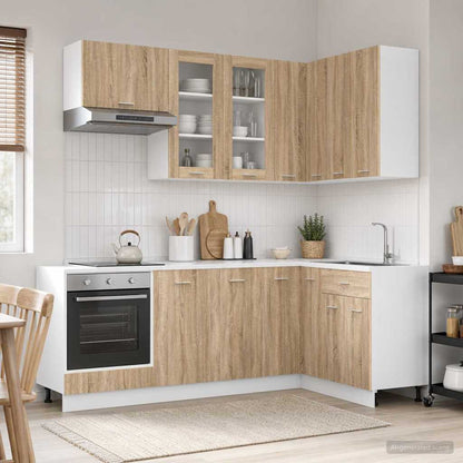 Kitchen Unit LYON 8 pcs Sonoma Oak Engineered Wood
