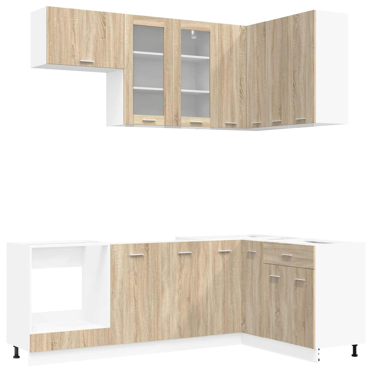 Kitchen Unit LYON 8 pcs Sonoma Oak Engineered Wood