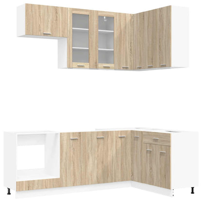 Kitchen Unit LYON 8 pcs Sonoma Oak Engineered Wood