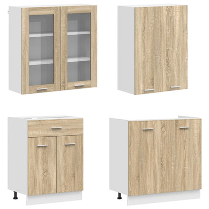 Kitchen Unit LYON 8 pcs Sonoma Oak Engineered Wood