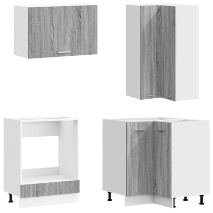 Kitchen Unit LYON 8 pcs Grey Sonoma Engineered Wood