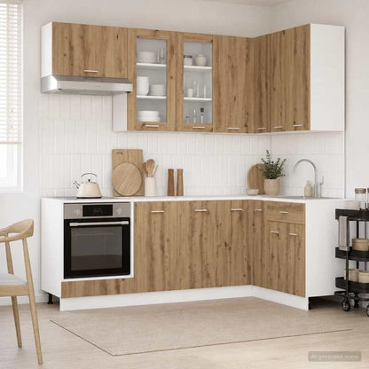 Kitchen Unit LYON 8 pcs Artisan Oak Engineered Wood