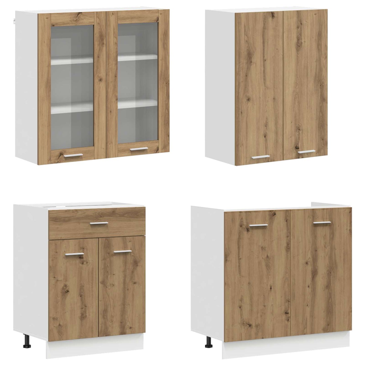 Kitchen Unit LYON 8 pcs Artisan Oak Engineered Wood