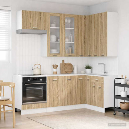 Kitchen Unit LYON 8 pcs Sonoma Oak Engineered Wood