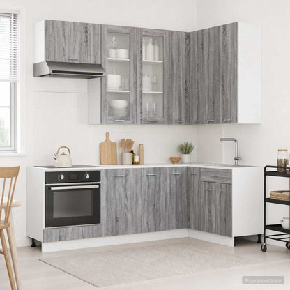 Kitchen Unit LYON 8 pcs Grey Sonoma Engineered Wood