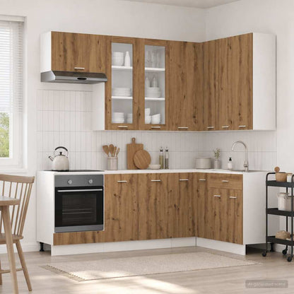 Kitchen Unit LYON 8 pcs Artisan Oak Engineered Wood