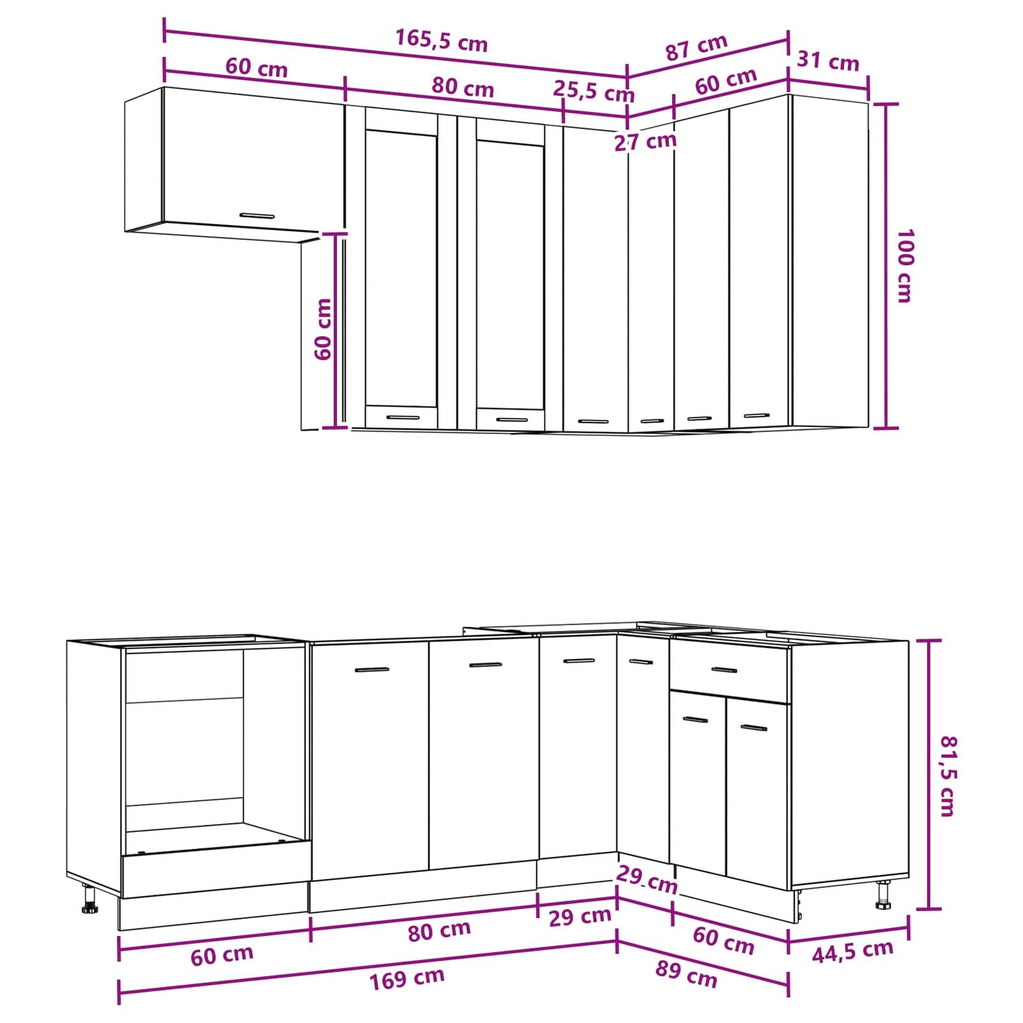 Kitchen Unit LYON 8 pcs Artisan Oak Engineered Wood