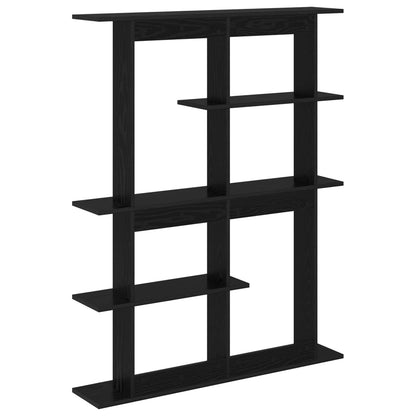 Wall Shelf Black Oak 102 x 20 x 130 cm Engineered Wood