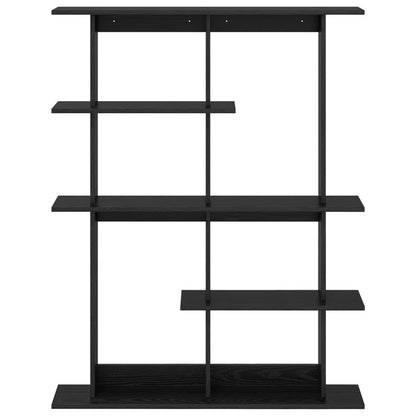 Wall Shelf Black Oak 102 x 20 x 130 cm Engineered Wood