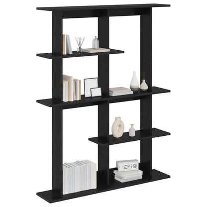 Wall Shelf Black Oak 102 x 20 x 130 cm Engineered Wood