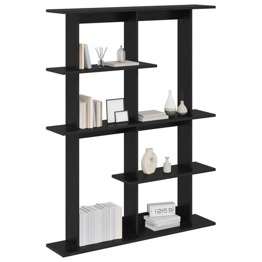 Wall Shelving Unit Black 102 x 20 x 130 cm Engineered Wood