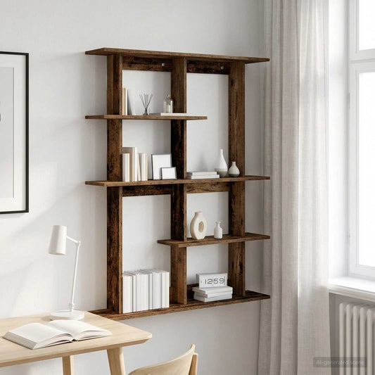 Wall Shelf Old Wood 102 x 20 x 130 cm Engineered Wood