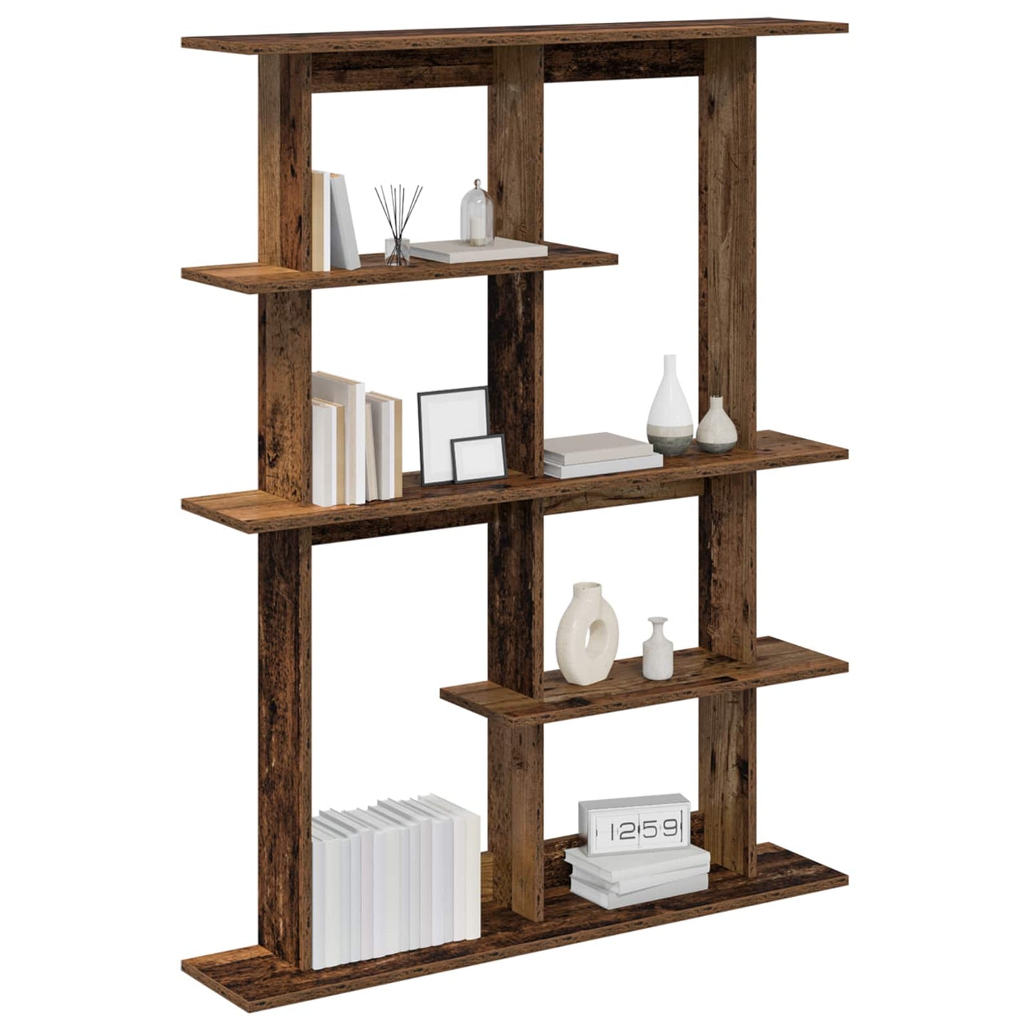 Wall Shelf Old Wood 102 x 20 x 130 cm Engineered Wood