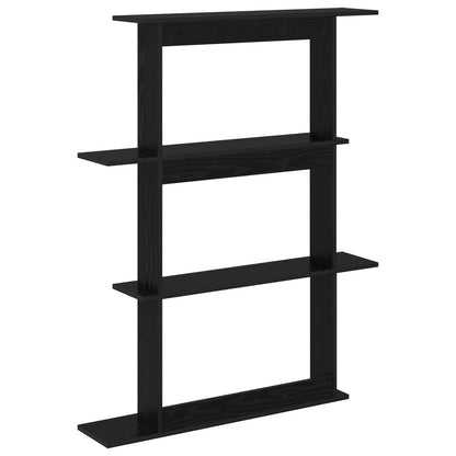 Wall Shelf Black Oak 100 x 20 x 126 cm Engineered Wood