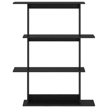 Wall Shelf Black Oak 100 x 20 x 126 cm Engineered Wood