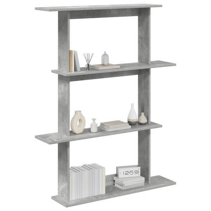 Wall Shelf Concrete Grey 100 x 20 x 126 cm Engineered Wood