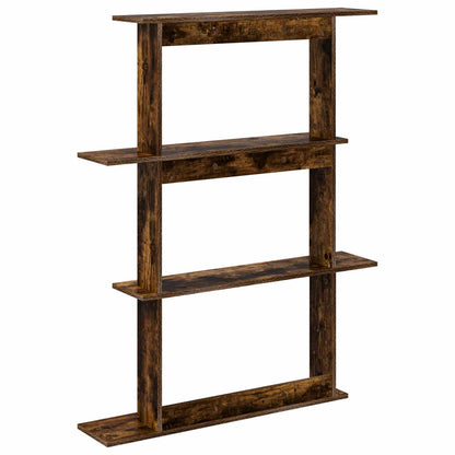 Wall Shelf Smoked Oak 100 x 20 x 126 cm Engineered Wood