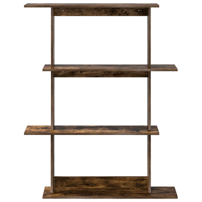 Wall Shelf Smoked Oak 100 x 20 x 126 cm Engineered Wood