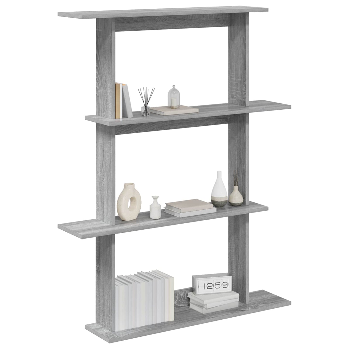 Wall Shelf Grey Sonoma 100 x 20 x 126 cm Engineered Wood