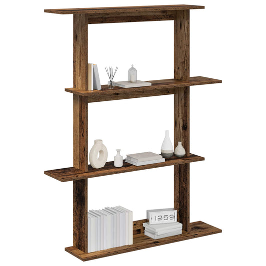 Wall Shelving Unit Brown 100 x 20 x 126 cm Engineered Wood