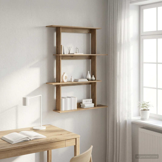 Wall Shelf Artisan Oak 100 x 20 x 126 cm Engineered Wood