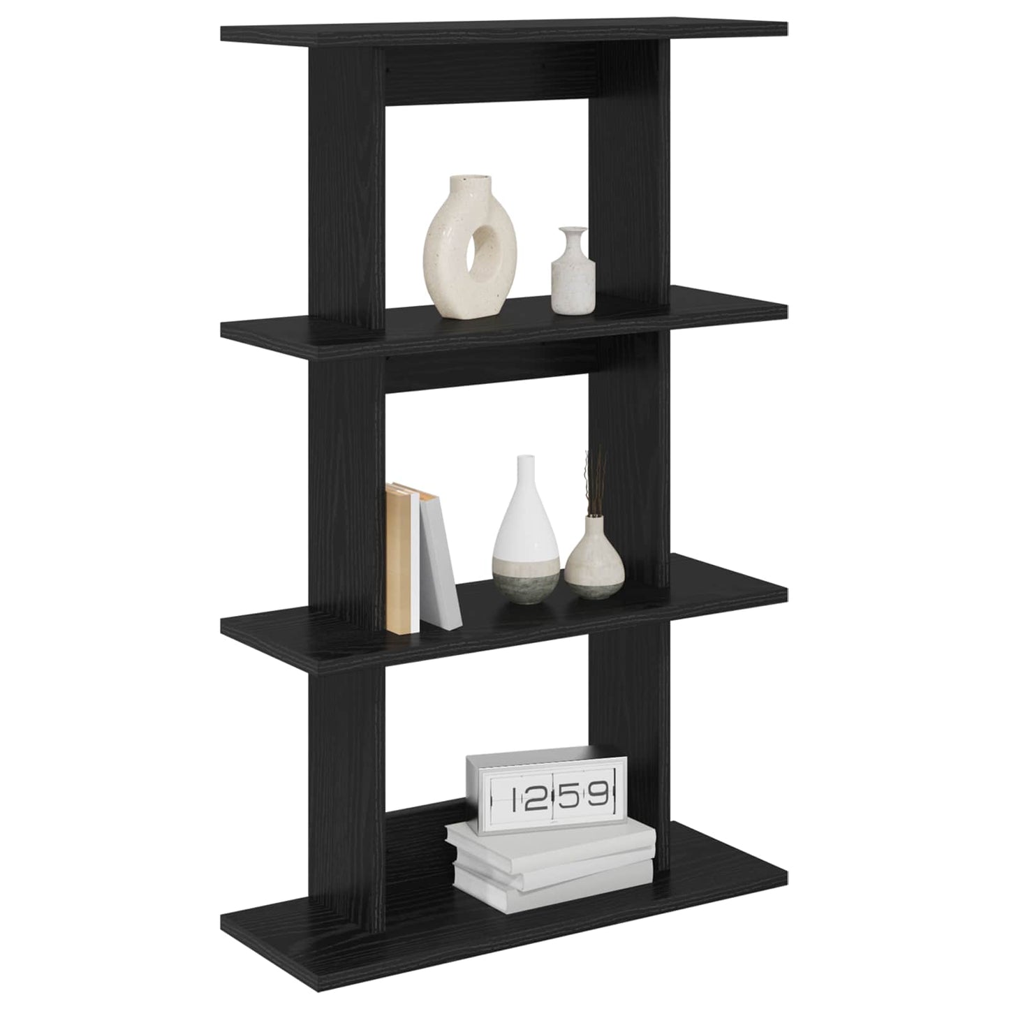 Wall Shelf Wall-Mounted Black Oak 56 x 20 x 90 cm