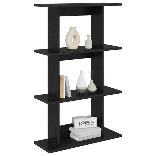 Wall Shelf Wall-Mounted Black 56 x 20 x 90 cm Engineered Wood