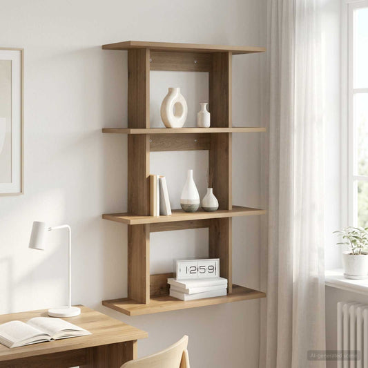 Wall Shelf Wall-Mounted Artisan Oak 56 x 20 x 90 cm