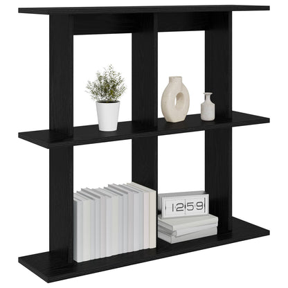 Wall Shelf Wall-Mounted Black Oak 80 x 20 x 75 cm